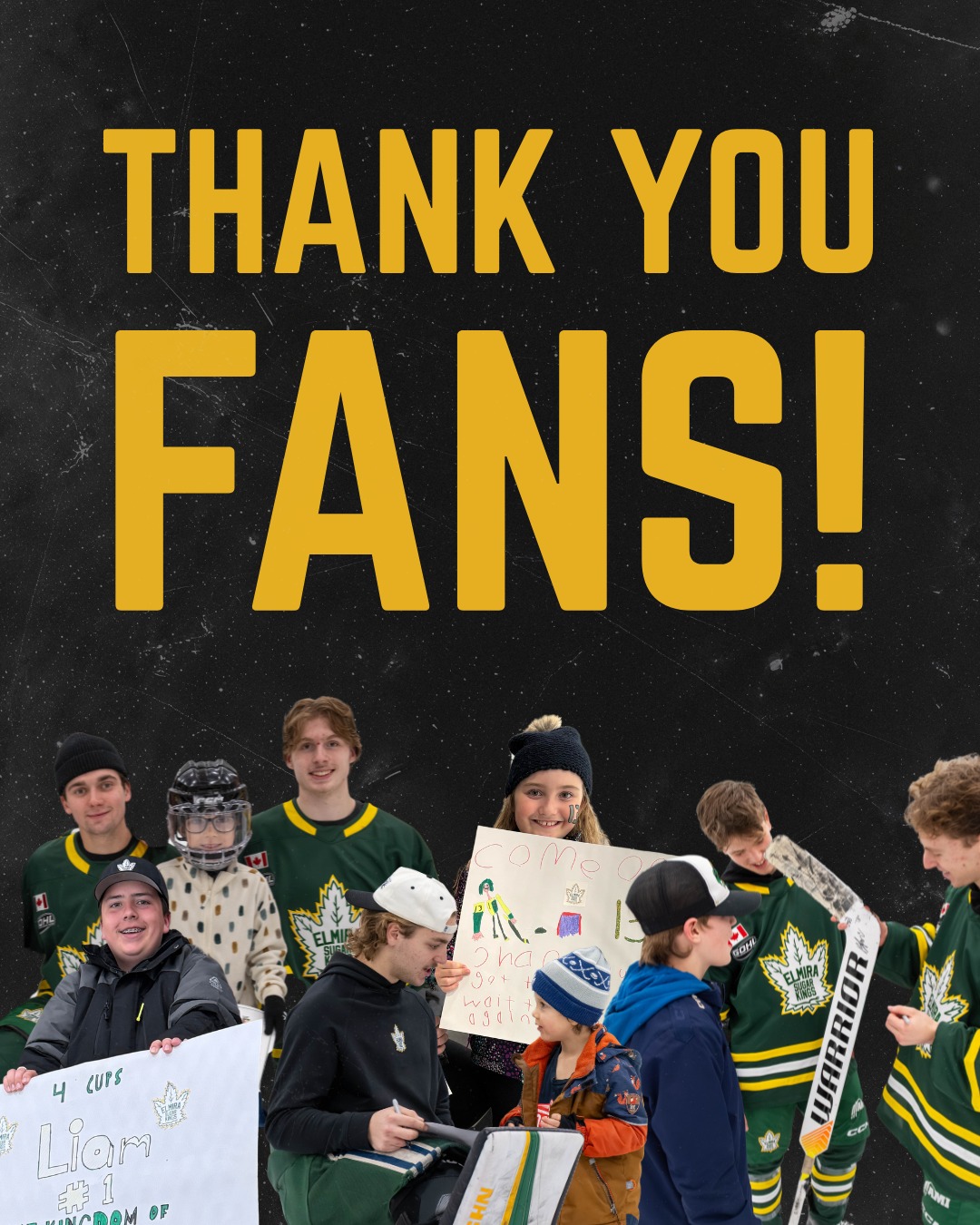 THANK YOU FANS! Thank you for being apart of the over 19,000 fans who came to watch our games this season and post season. We appreciate all your support this year and cannot wait to see you in the fall for the 2026-27 season!

#elmirasugarkings #gohl #proudtobeaking