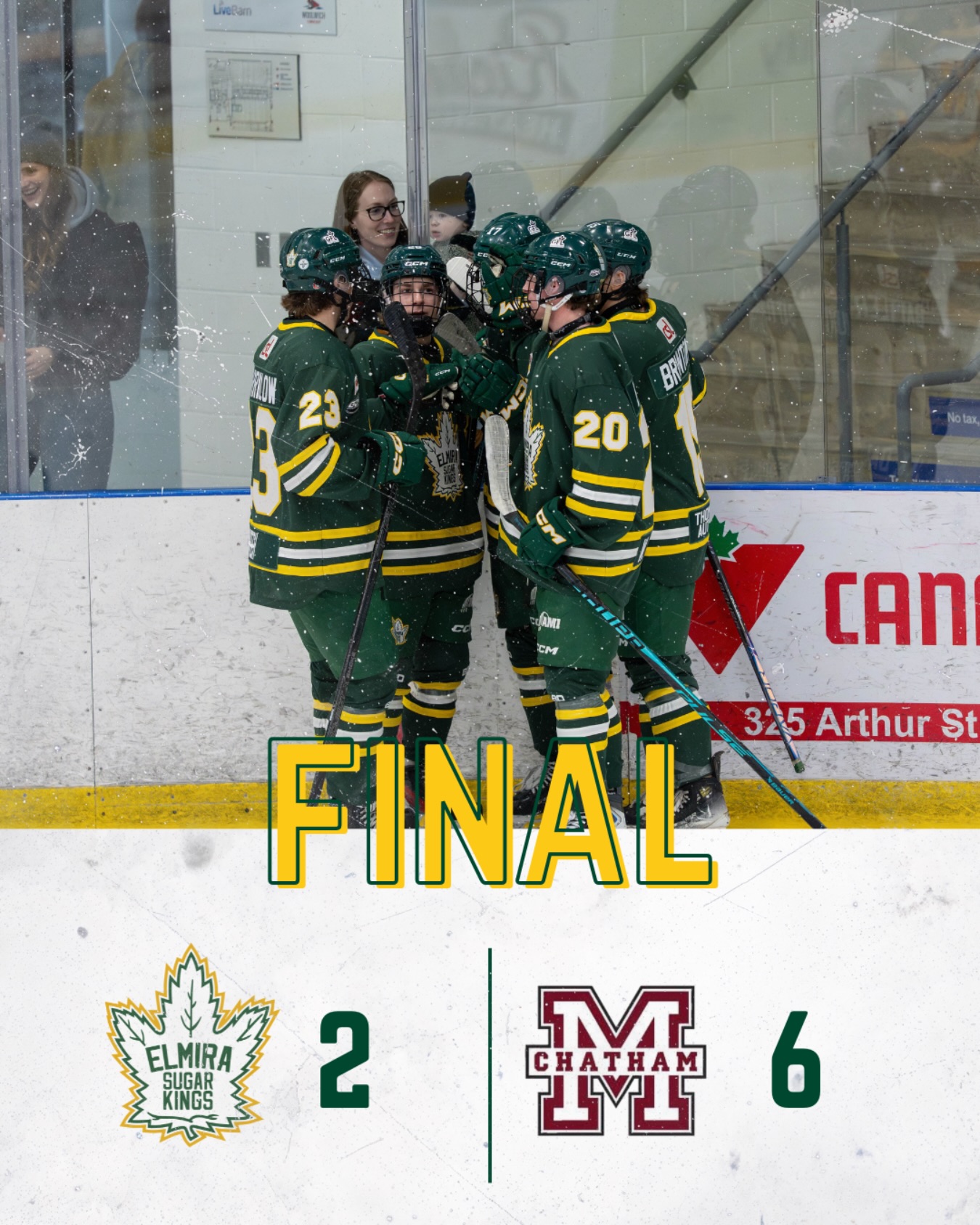 Final Score 6-2 for Chatham. See you on Friday in St. Mary’s 

#elmirasugarkings #gohl #proudtobeaking