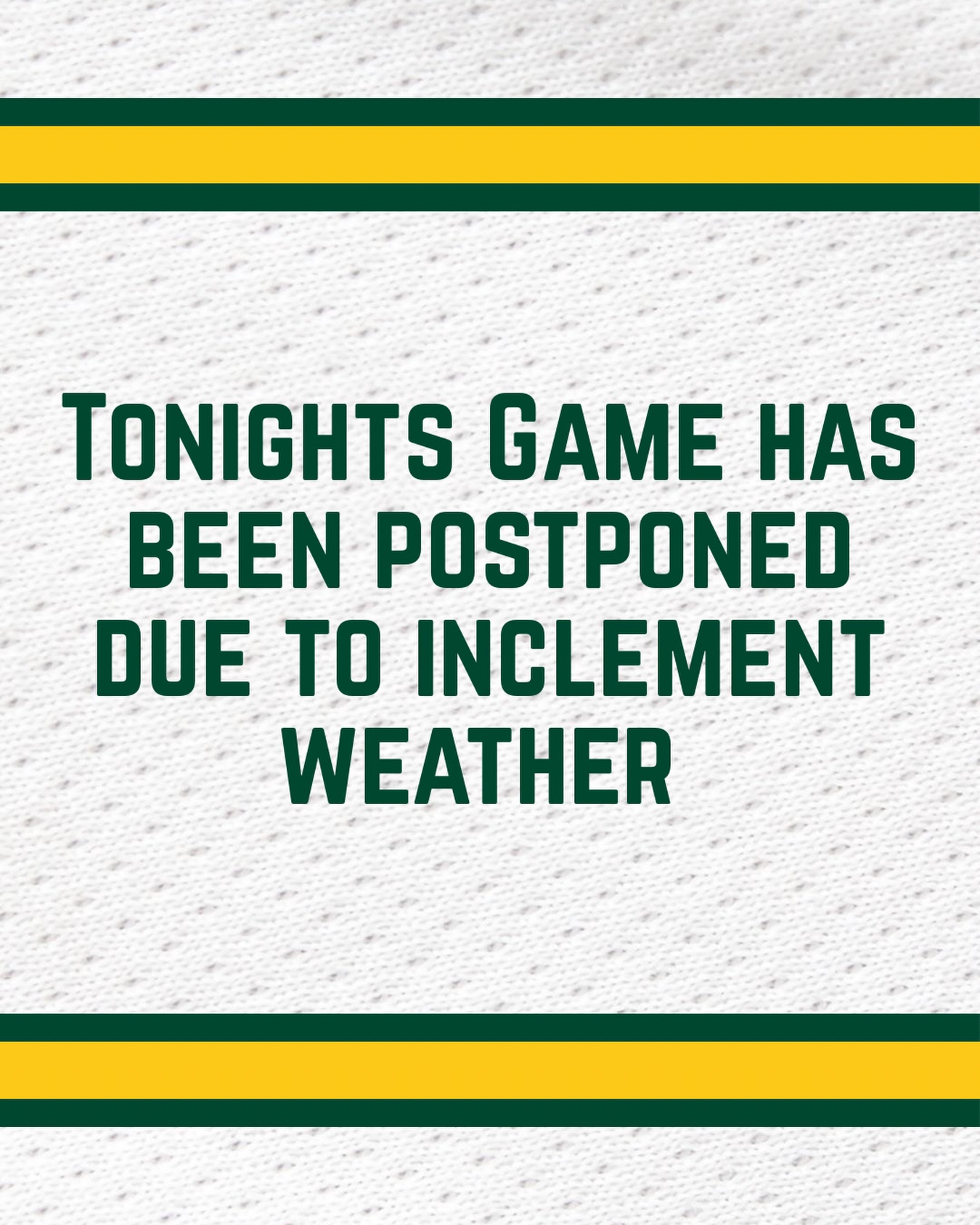 Tonight’s game against the @chathammaroonshockey is postponed due to inclement weather conditions.

#elmirasugarkings #gohl #proudtobeaking
