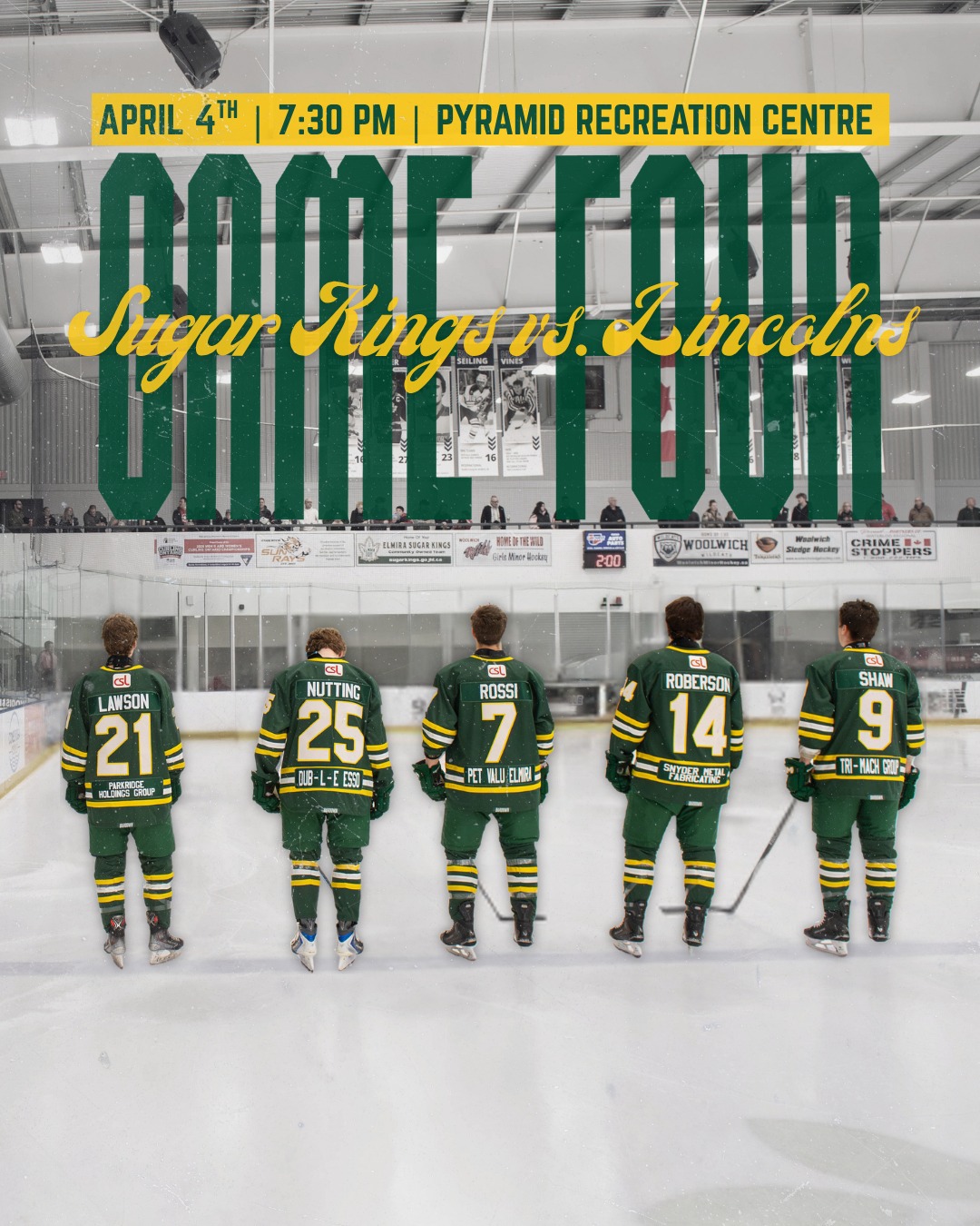 GAME 4 TONIGHT & IT'S DO OR DIE 🚨🚨 See you at 7:30 PM in St.Marys!

Can't make the game? Watch on @flohockey 

#elmirasugarkings #gohl #proudtobeaking