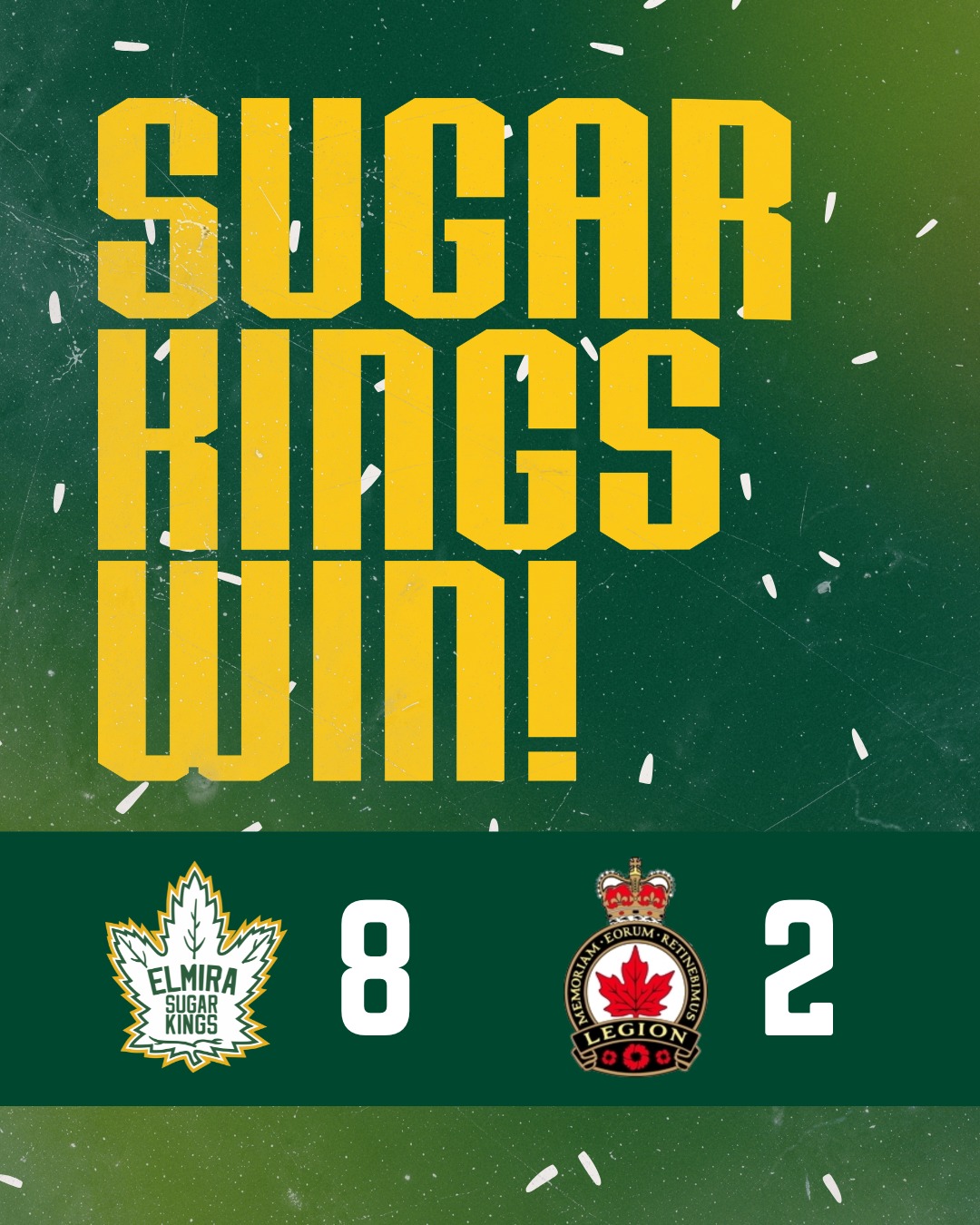 What a way to end the regular season! 8 - 2 win vs. the @sarnia_legionnaires . Wishing them the best until next season!

Stay tuned to find out who we are playing in #playoffshockey 

#elmirasugarkings #gohl #onceakingalwaysaking